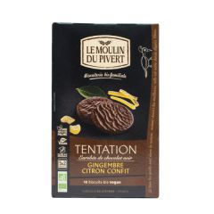 Buy LE MOULIN ORGANIC LEMON GINGER TEMPTATION BISCUITS 130g By 5,00€