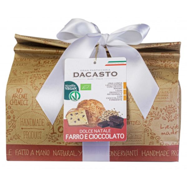 BIO Panettone com Dacasto vegano de espelta e chocolate