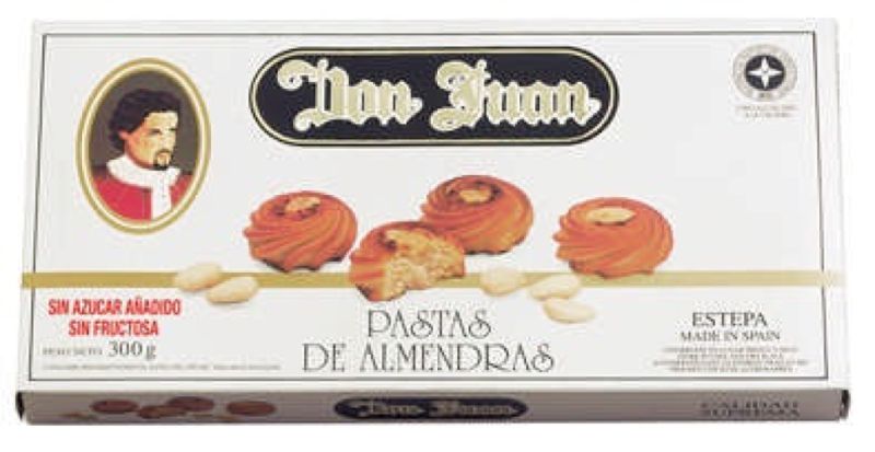 Pastas de almendra sin azúcar 300 gr - DON JUAN