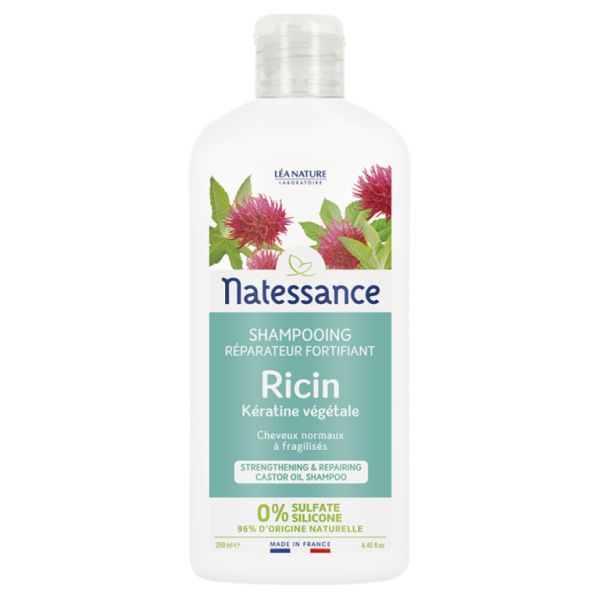 Shampoo Fortificante de Rícino com Queratina Vegetal 250 ml