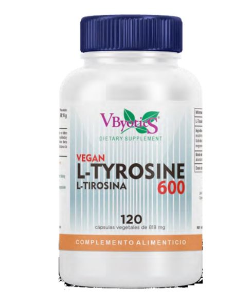 L-Tirosina 600 mg 120 cápsulas vegetais