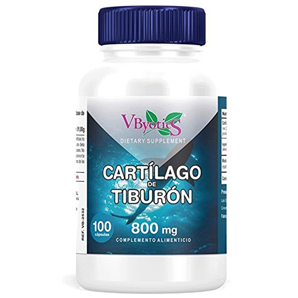 Cartilagem de Tubarão 800 mg 100 Cáps.