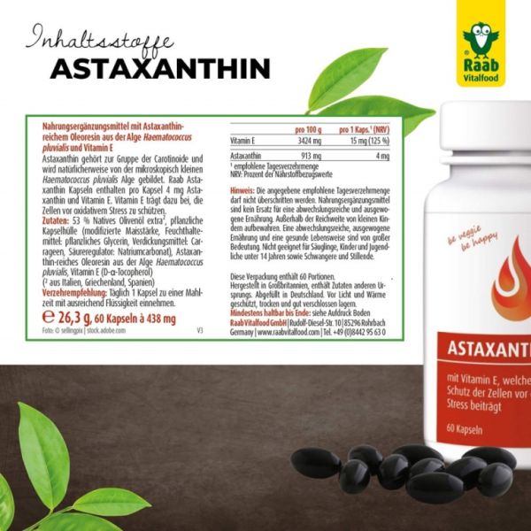 Astaxanthin 60 Capsules - Raab Vitalfood Img 4