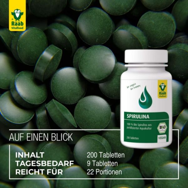 Espirulina 200 comprimidos - Raab Vitalfood Img 5