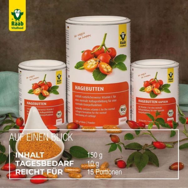 Ekologiskt nyponpulver 150 g - Raab Vitalfood Img 3