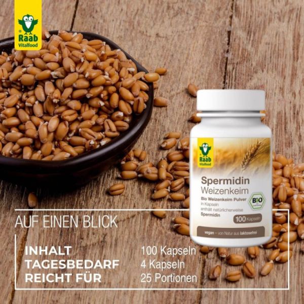 Biologische Spermidine Tarwekiemen 100 Capsules Img 4