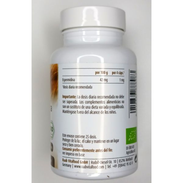 Biologische Spermidine Tarwekiemen 100 Capsules Img 8