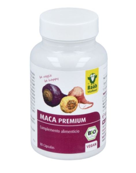 Maca Premium Bio 80 Cápsulas - Raab Vitalfood