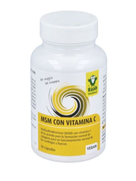 MSM com vitamina C 90 cápsulas - Raab Vitalfood