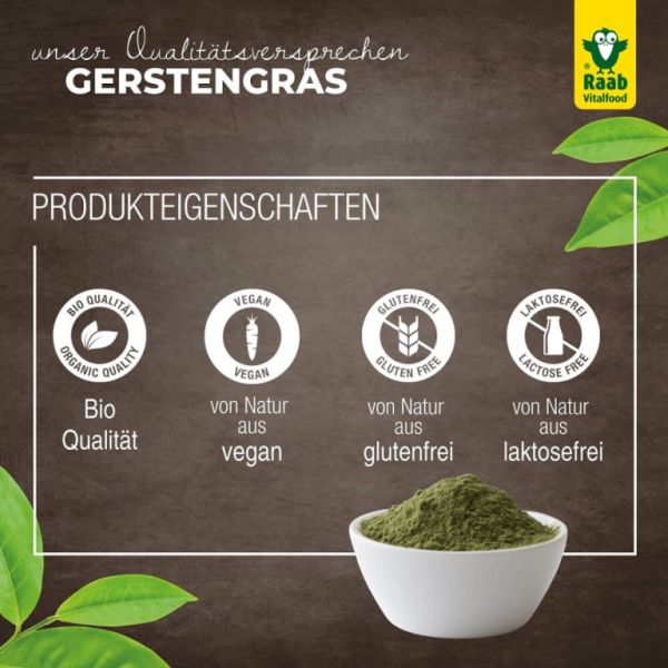 Gerstengrünpulver 75 g - Raab Vitalfood Img 2