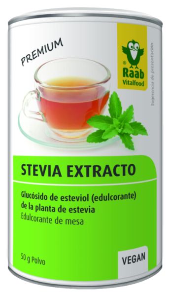 Extrato de Estévia 50 g em pó - Raab Vitalfood