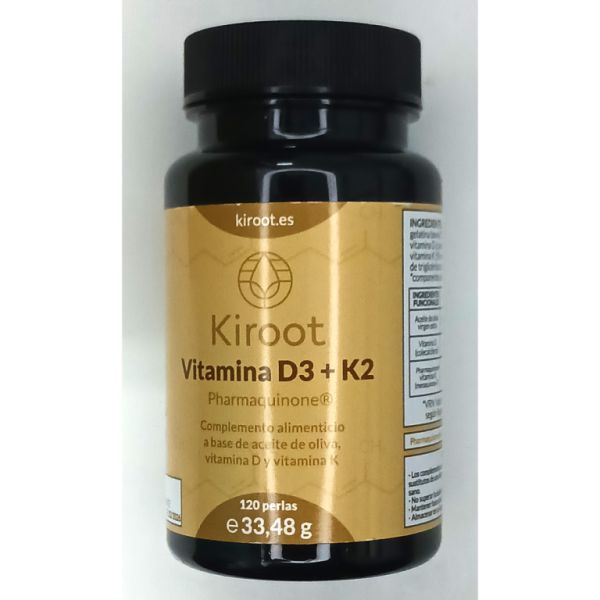 Vitamin D3 och K2 120 Pärlor - KIROOT Img 2