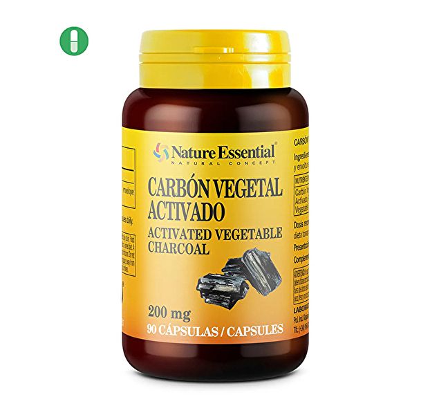 Activated Vegetable Charcoal 200 mg 90 Capsules