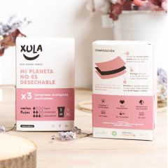 Comprar XULA Compresas Reutilizables Varios Flujos L-XL Pacl 3  Por 29,90€