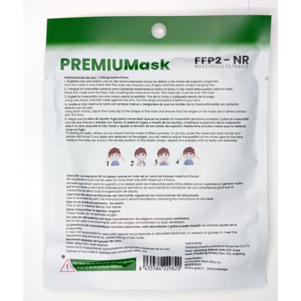 Marineblauw FFP2-NR-masker voor kinderen 1 stuk Img 2