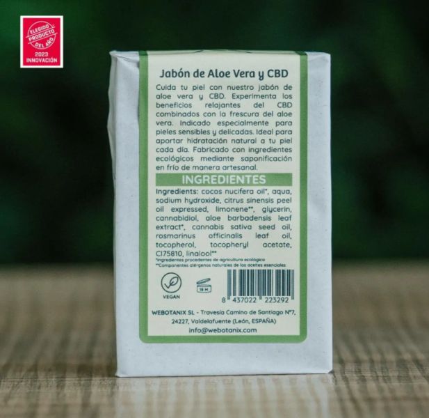 BIO Aloe Vera och CBD fast tvål 100 g - WEBOTANIX Img 2