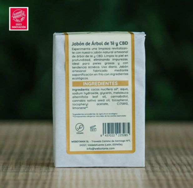 Savon Solide Arbre à Thé Bio et CBD 100 g Img 2