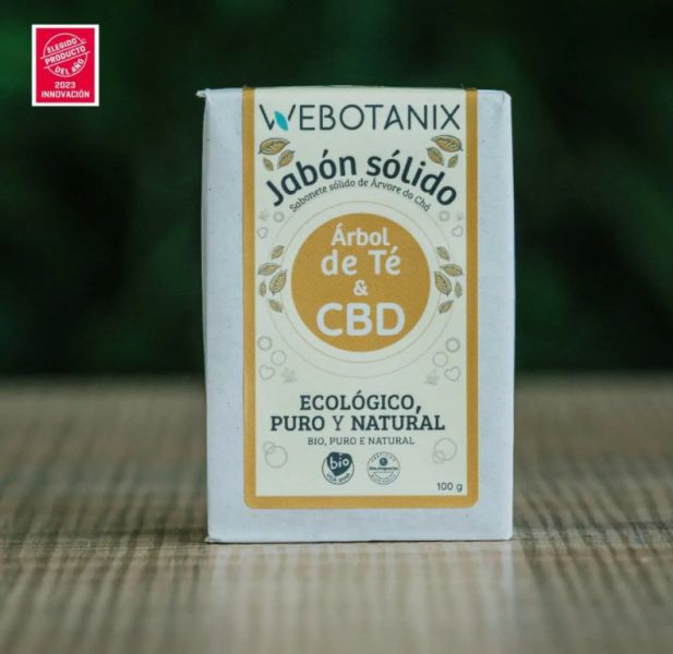 Bio-Teebaum- und CBD-Festseife 100 g - WEBOTANIX