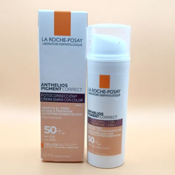 Anthelios Pigment correcteur SPF50+ 50 ml. Couleur moyenne