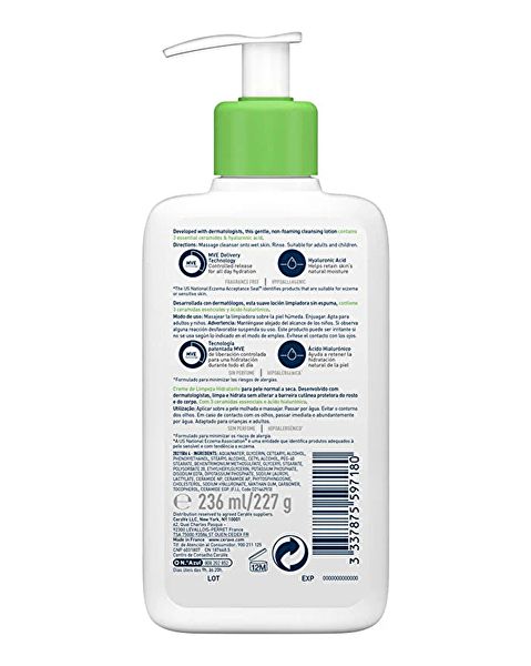 Crema limpiadora facial hidratante para piel normal a seca 236 ml. Img 4