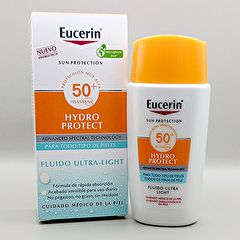 Buy Eucerin Hydro Protect Ultra-Light Fluid SPF 50+ facial sunscreen 50 ml. By 12,64€