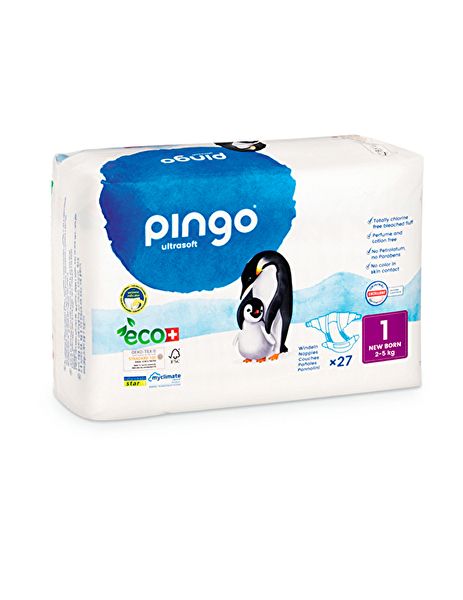 Blöjor T1 Newborn 2-5 KG ECO 27 enheter - PINGO Img 2