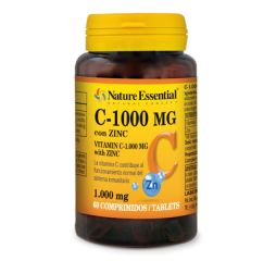 Buy ESSENTIAL NATURE VITAMIN C 1000 mg + ZINC 60 Tablets By 12,05€