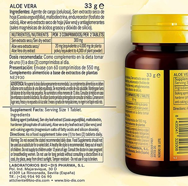 Aloë Vera 2000 mg met Sen 60 Comp X 550 mg Img 6