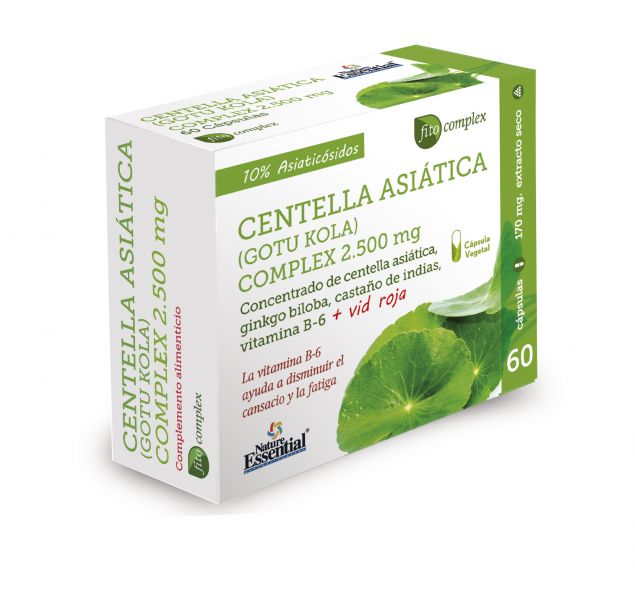 CENTELLA ASIATICA COMPLEX 2500 mg EXT DROOG 60 Vcap