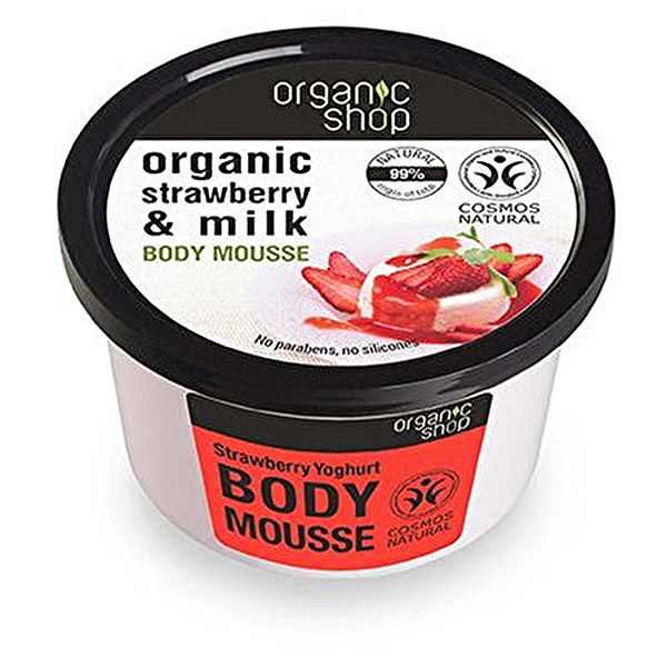 Aardbeienyoghurt Bodymousse 250 ml - ORGANIC SHOP