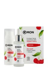 köpa MON Ekologisk körsbärskräm och ansiktsserumförpackning Kräm 50 ml; serum 30 ml Förbi 34,99€