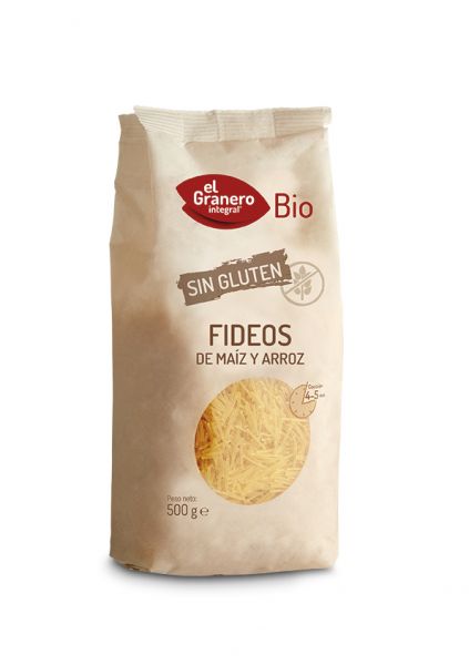 Fideos de Maíz y Arroz sin Gluten Bio 500 g