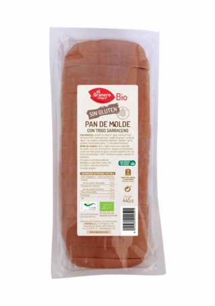 Pan de Molde con Trigo Sarraceno sin Gluten Bio 445 g