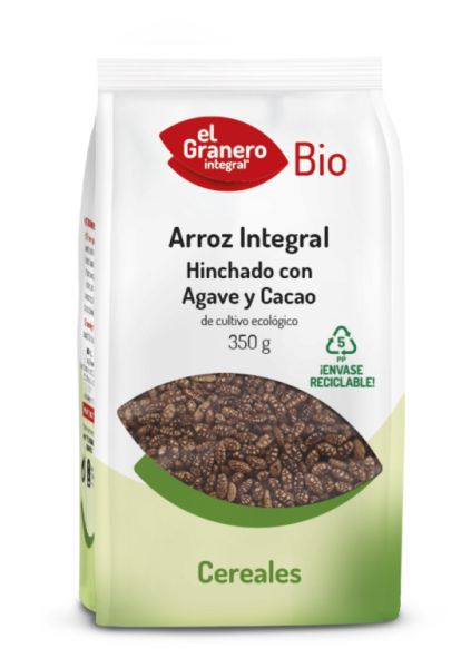 Arròs Integral Inflat amb Agave i cacau Bio 300 g