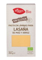 Buy El Granero Integral Organic Gluten Free Lasagna Sheets 250 g By 6,31€