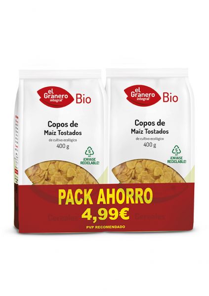 Confezione 2 Corn Flakes Tostati Biologici 2 X 400 g