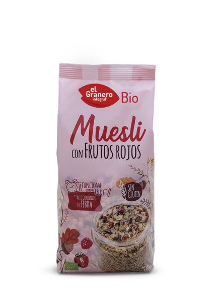 Biologische glutenvrije muesli met rode vruchten 375 g