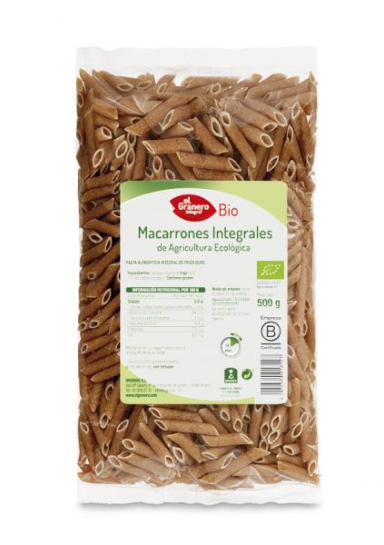 Biologische Hele Macaroni 500 g