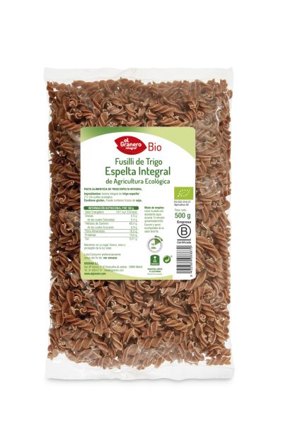 Fusilli d'Épeautre de Blé Entier Bio 500 g