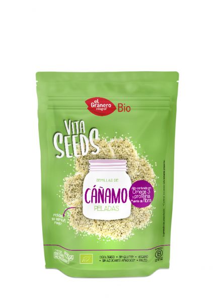 Sementes de cânhamo descascadas orgânicas Vitaseeds 200 g