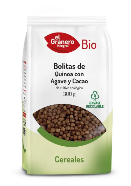 Bolas de Quinoa com Agave e Cacau Orgânico 300 g