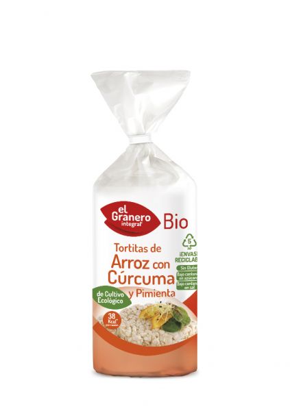 Coquetes d'Arròs amb Cúrcuma i Pebre Bio 115 g