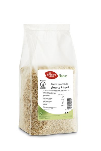 Flocons d'avoine entiers tendres 1 kg