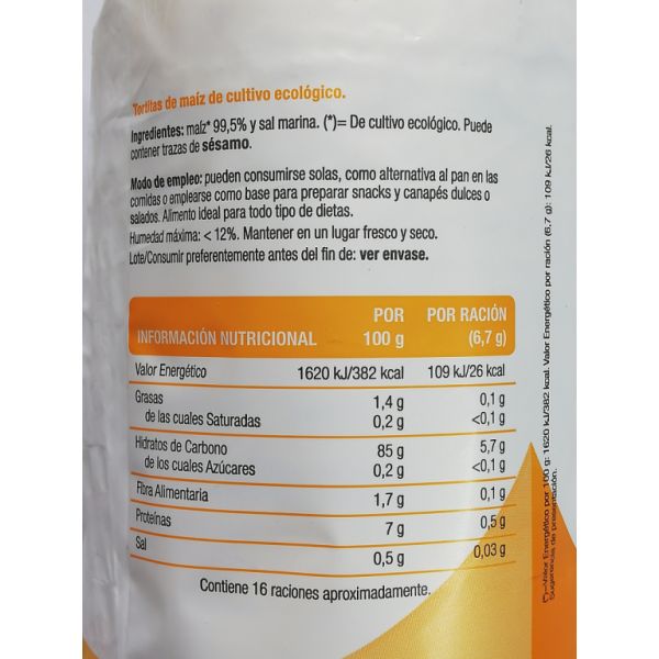 Frittelle di Mais con Sale Biologico 110 g Img 6