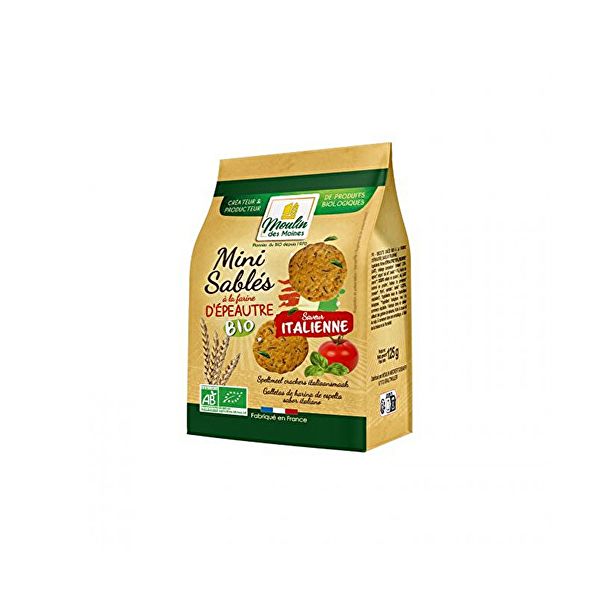 SALTY COOKIES WITH THE FLAVOR OF ITALY 125 g ORGANIC