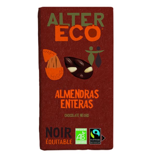 Chocolat noir aux amandes entières Bio 200 grammes