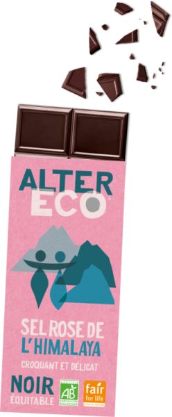 Cioccolato con sale rosa dell'Himalaya Bio 100 grammi