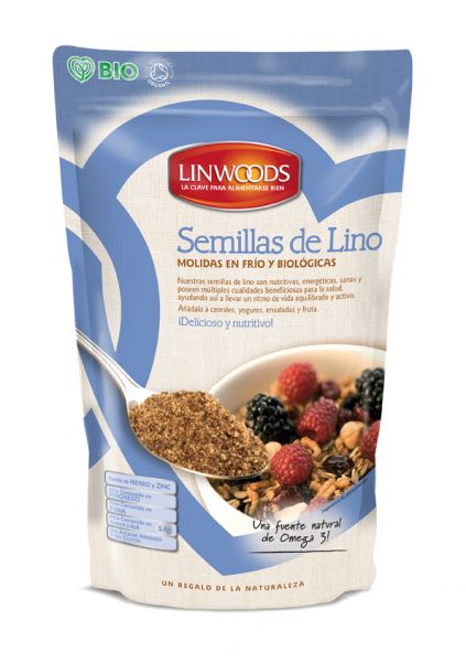 SEMENTES DE LINHO MOÍDAS BIO 425 gr - LINWOODS