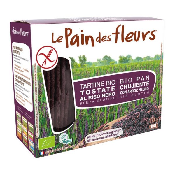 PAIN FLORAL AU RIZ NOIR SANS GLUTEN BIO 150 g