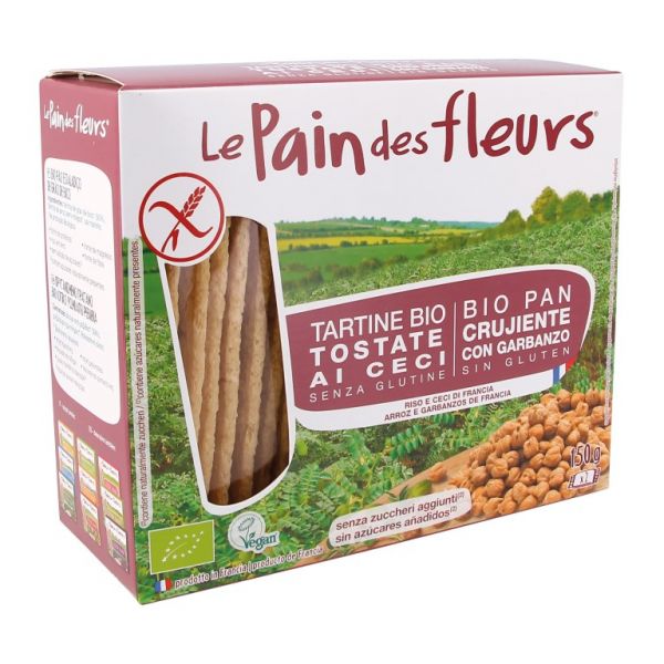 PAIN DE FLEURS AUX POIS CHICHES SANS GLUTEN BIO 150 gr